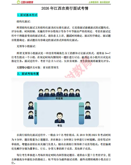 告别模板!江西农商行面试真题高分答题示范-第3张图片-四季读书网 告别模板!江西农商行面试真题高分答题示范-第3张图片-四季读书网