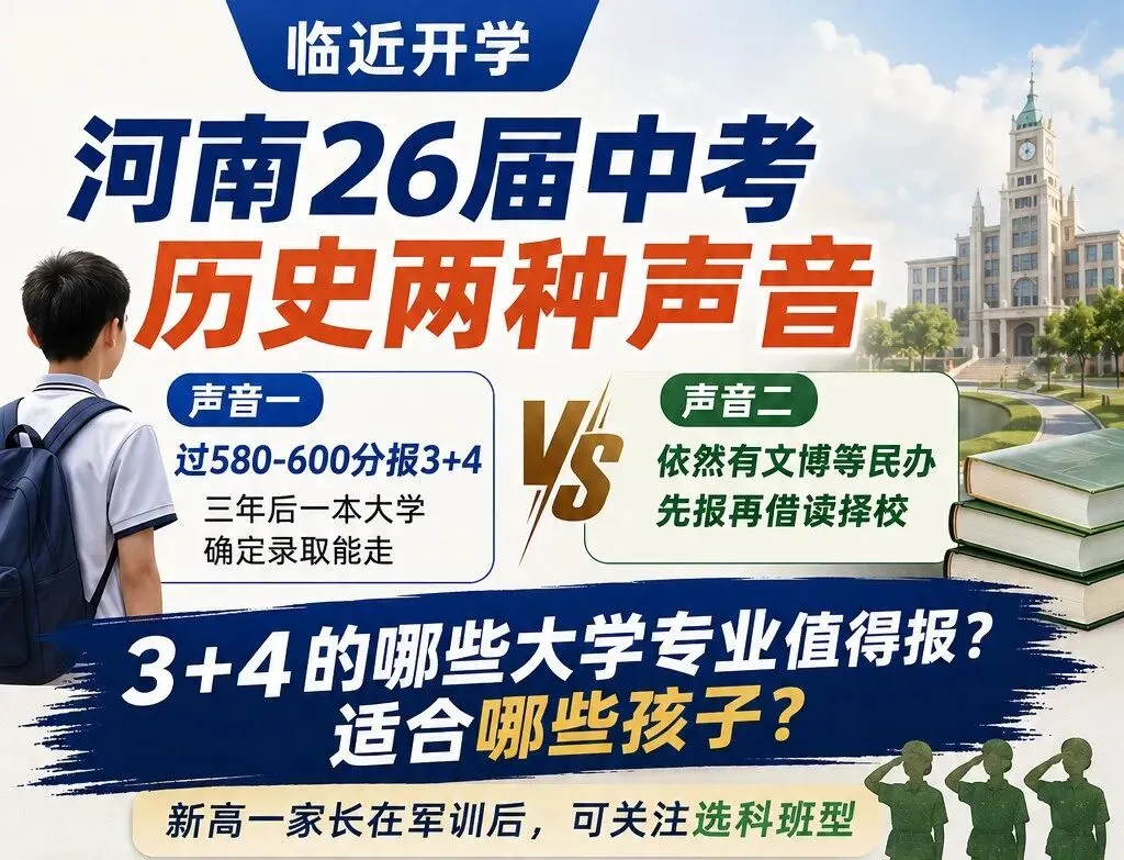 临近开学,河南26届中考家长又站在两个路口:3+4怎么选?新高一选科怎么定?-第2张图片-四季读书网