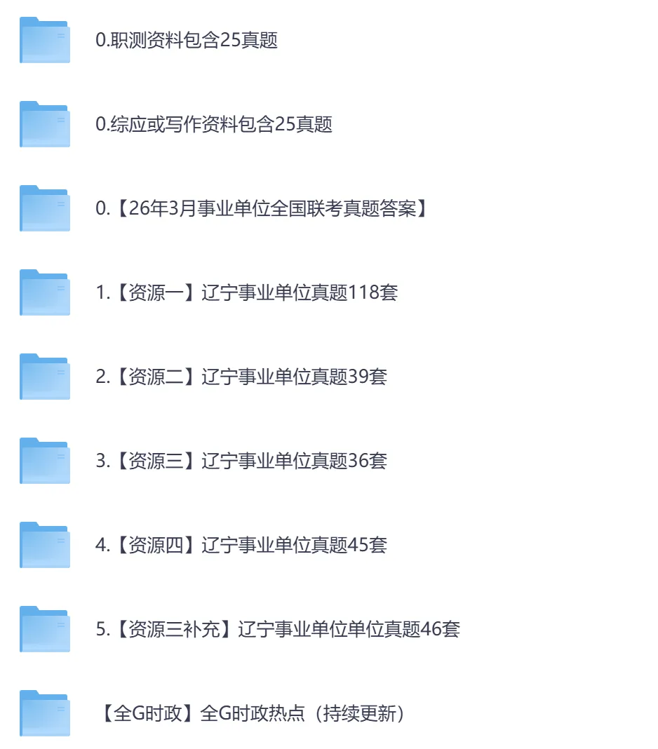 【辽宁】事业单位真题资料,备考包含历年真题及答案到26-第2张图片-四季读书网