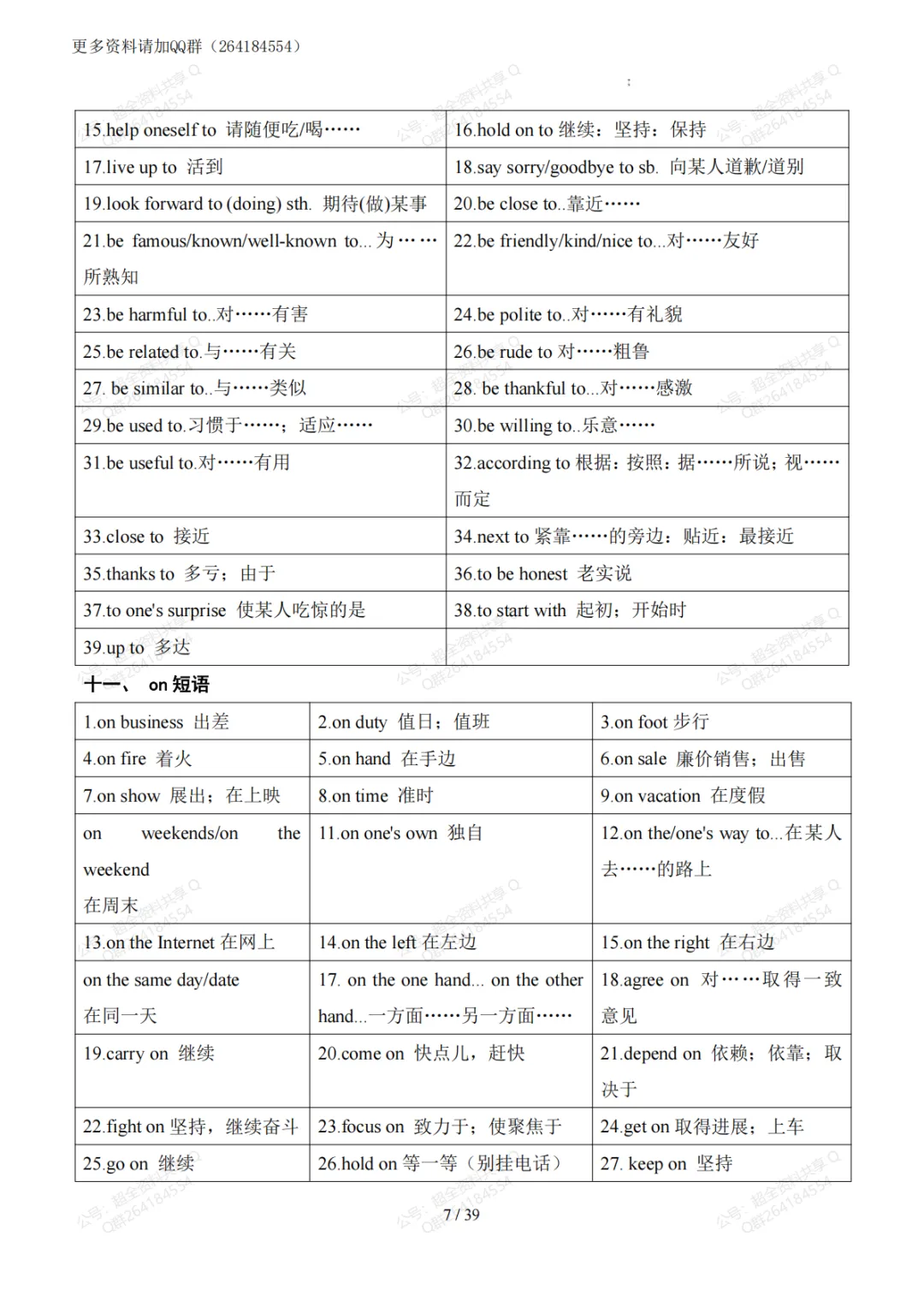 2026中考英语必备短语800组+词形转换400组+常见词性转化(pdf分享)-第8张图片-四季读书网