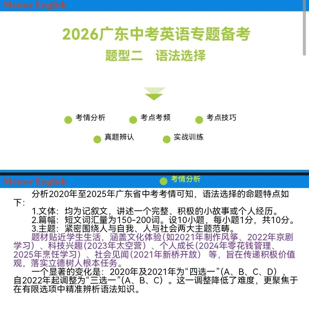 聚焦中考备考,研析语法提效|中考英语语法选择专项公开课-第2张图片-四季读书网 聚焦中考备考,研析语法提效|中考英语语法选择专项公开课-第2张图片-四季读书网