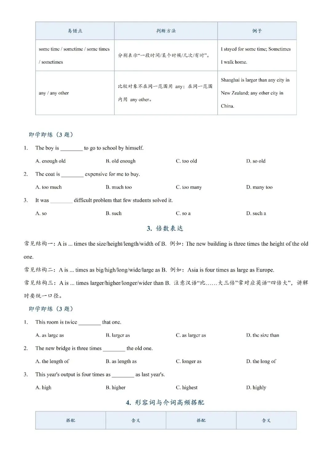 【专项练习】2026年上海英语中考最终冲刺:形容词副词考点拆分专项练习-第10张图片-四季读书网 【专项练习】2026年上海英语中考最终冲刺:形容词副词考点拆分专项练习-第10张图片-四季读书网