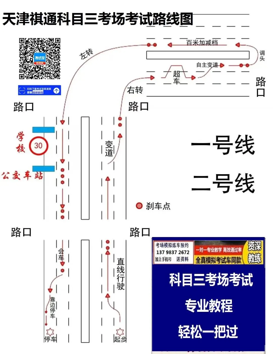 天津祺通科目三考场考试视频专业讲解模拟练车教程路线图教学-第3张图片-四季读书网 天津祺通科目三考场考试视频专业讲解模拟练车教程路线图教学-第3张图片-四季读书网