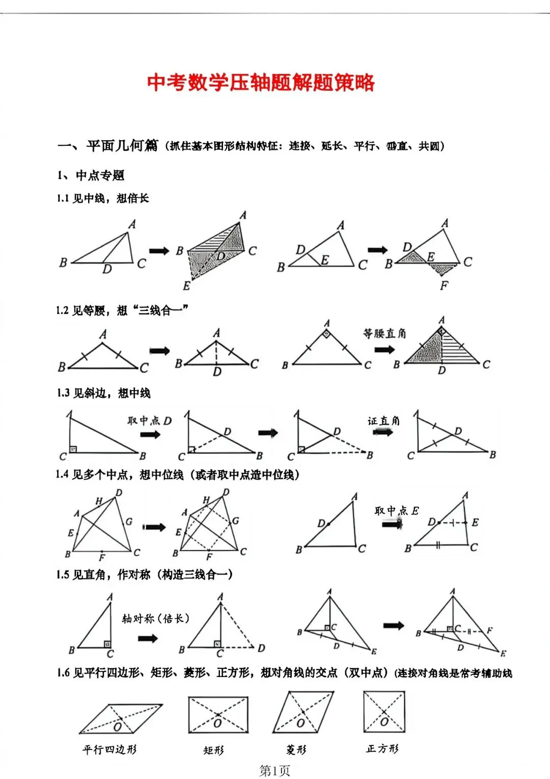【逆袭必备】最新中考数学压轴题解题策略,电子打印版!-第2张图片-四季读书网 【逆袭必备】最新中考数学压轴题解题策略,电子打印版!-第2张图片-四季读书网