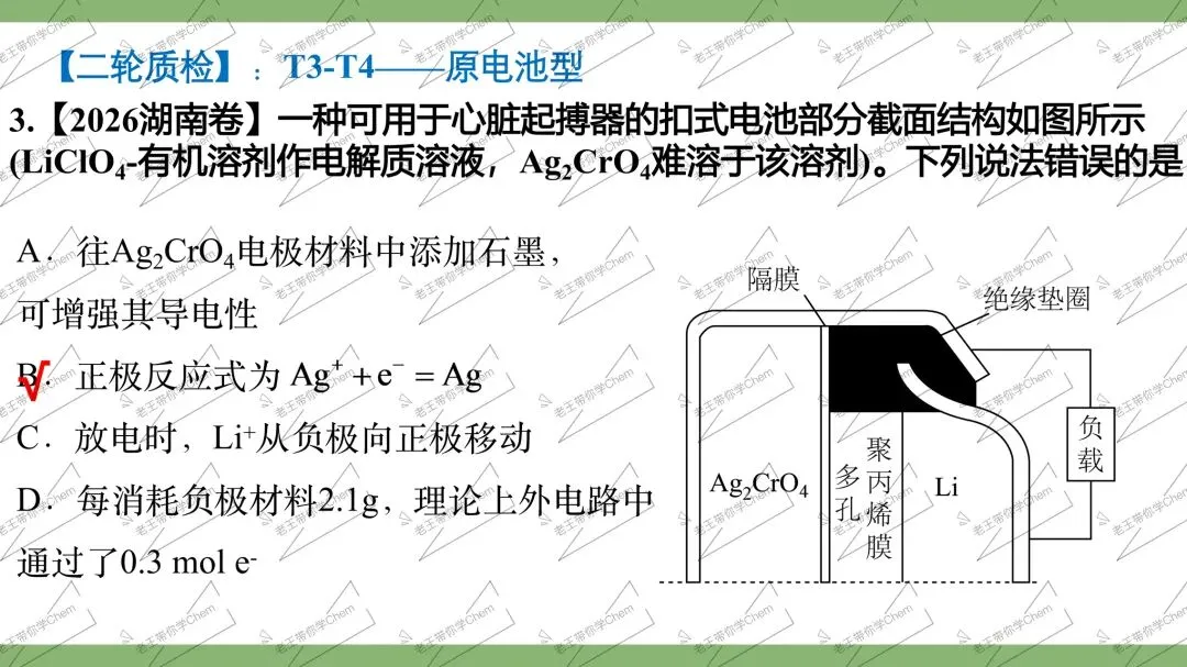 2027高三二轮 真题分类 第9讲 电化学综合-第7张图片-四季读书网