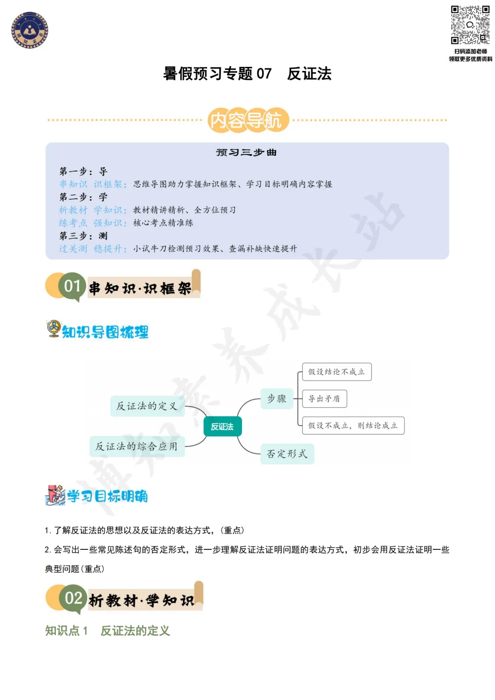 上海新高一必看!【反证法】知识梳理+真题训练-第4张图片-四季读书网 上海新高一必看!【反证法】知识梳理+真题训练-第4张图片-四季读书网