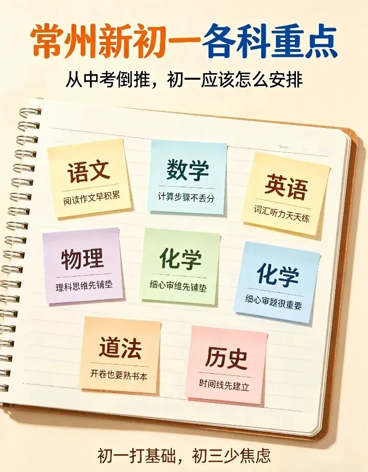 常州新初一,结合2026中考各科怎么抓?-第1张图片-四季读书网