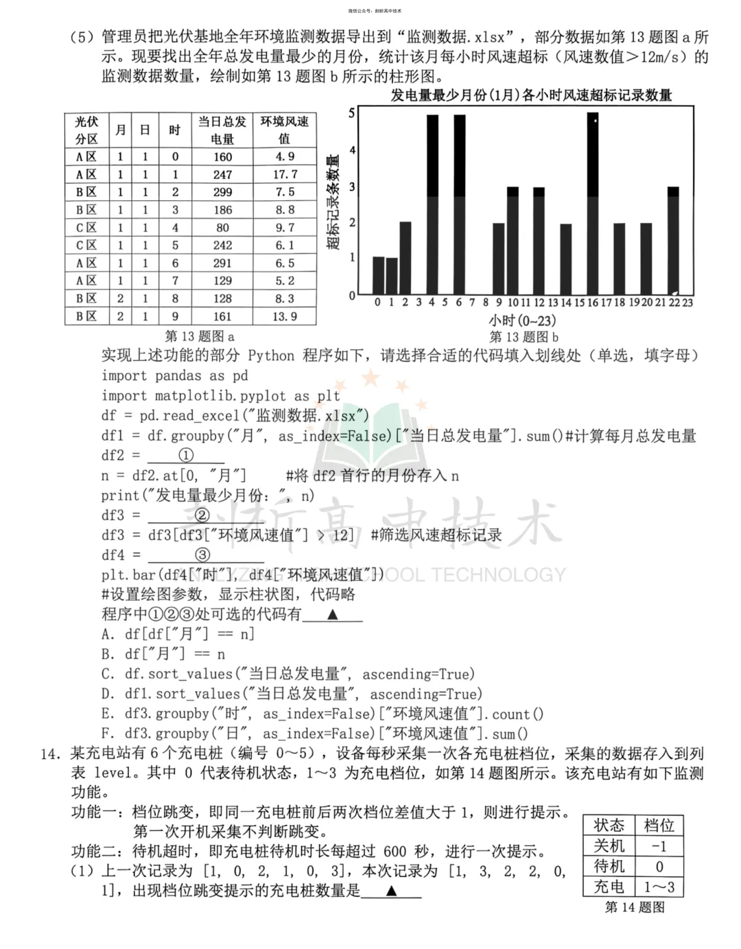 27届高三开学考-浙江Z20高三技术试卷-第4张图片-四季读书网