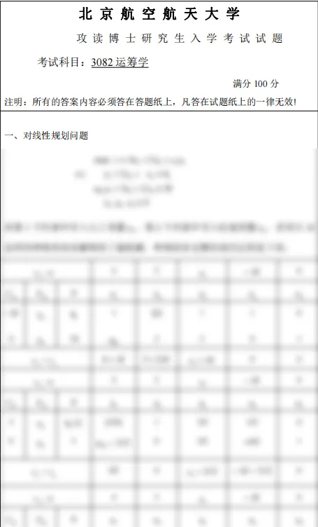 2027北京航空航天大学运筹学考博参考真题来啦!-第2张图片-四季读书网 2027北京航空航天大学运筹学考博参考真题来啦!-第2张图片-四季读书网