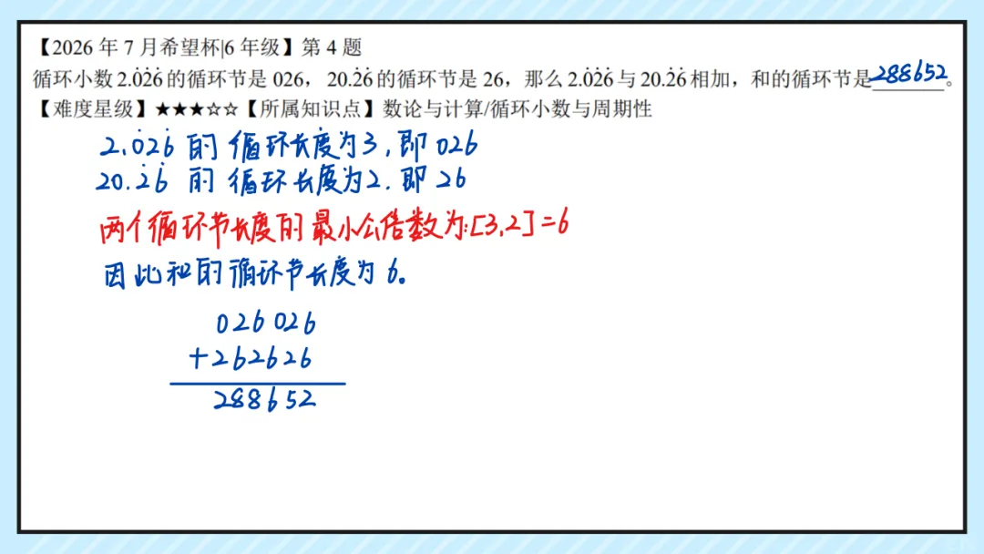 26.7六年级希望杯真题手写版解析来啦!成绩查询通道开放!-第5张图片-四季读书网