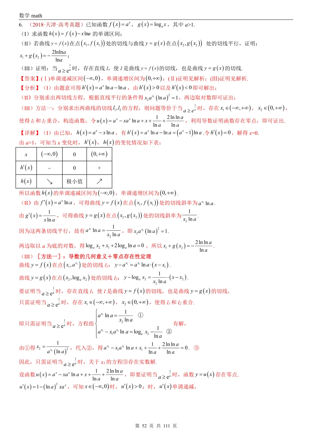 高考真题汇编专题21 导数及其应用解答题(一)(切线方程、单调性及极值与最值)(2017-2026)(五大考点,71题)(解析版)-第52张图片-四季读书网