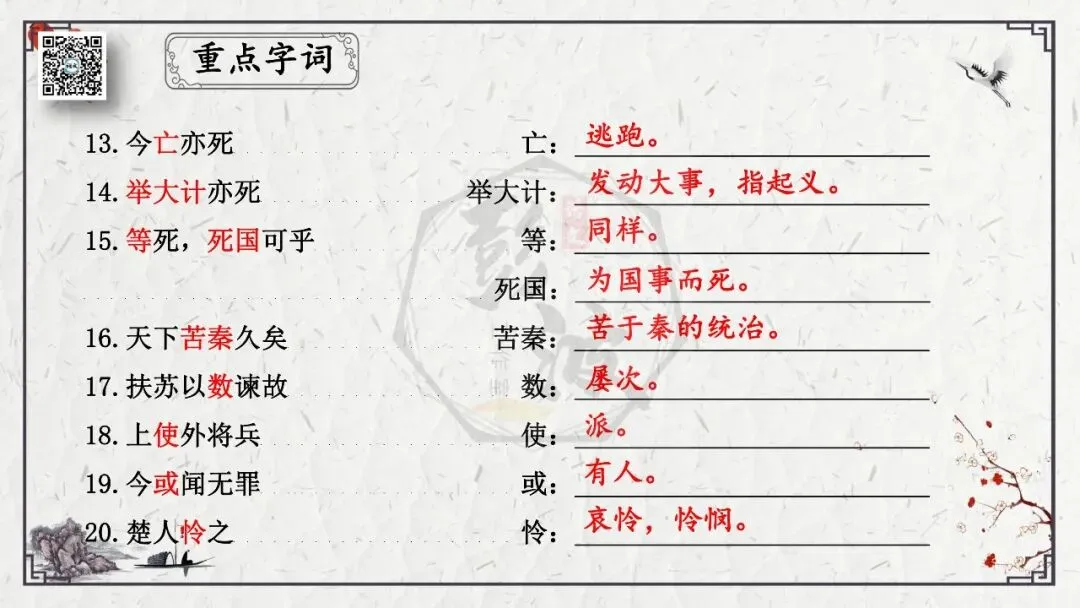 【中考专项复习课件】文言文40篇-35《陈涉世家》-第21张图片-四季读书网 【中考专项复习课件】文言文40篇-35《陈涉世家》-第21张图片-四季读书网