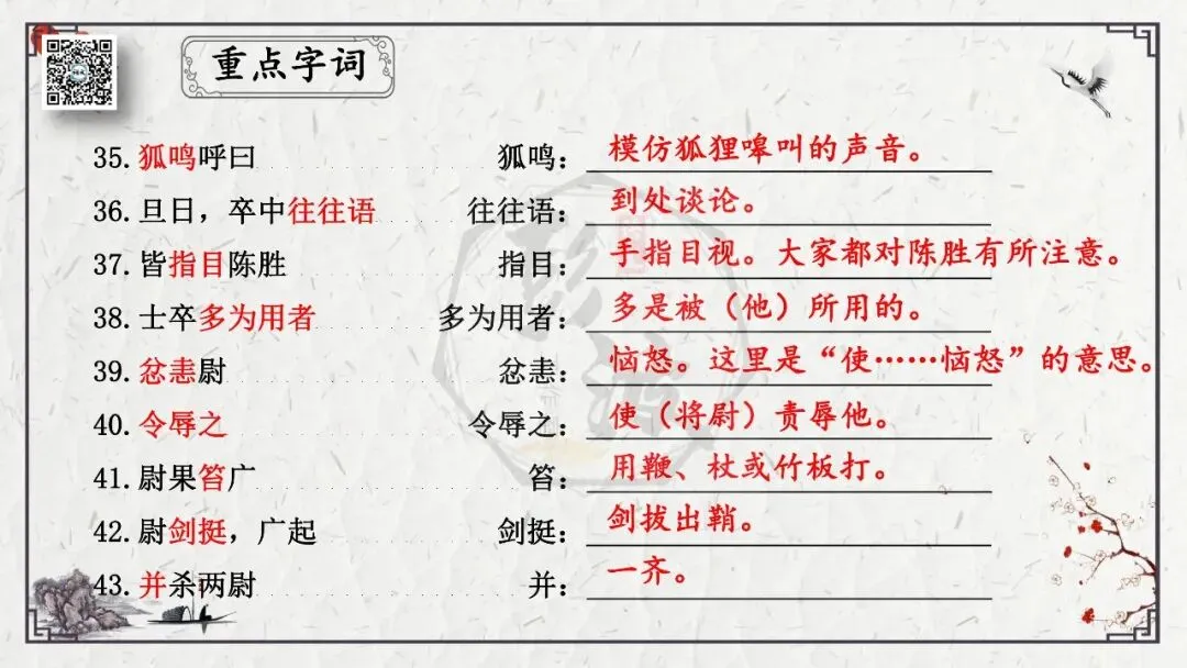 【中考专项复习课件】文言文40篇-35《陈涉世家》-第24张图片-四季读书网 【中考专项复习课件】文言文40篇-35《陈涉世家》-第24张图片-四季读书网