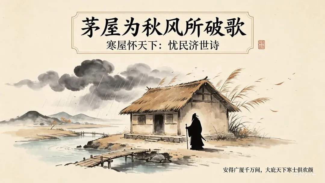 三百一十六日·语文伴中考|Day10(2026.08.22)寒屋怀天下:品读《茅屋为秋风所破歌》,解锁忧民济世古诗满分答题模板-第1张图片-四季读书网