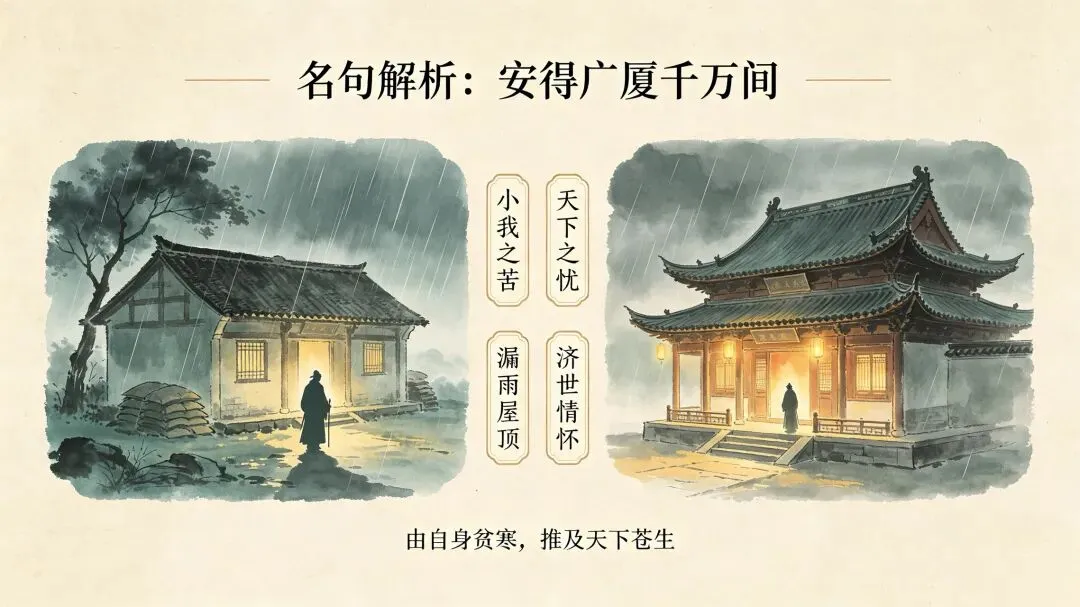 三百一十六日·语文伴中考|Day10(2026.08.22)寒屋怀天下:品读《茅屋为秋风所破歌》,解锁忧民济世古诗满分答题模板-第2张图片-四季读书网