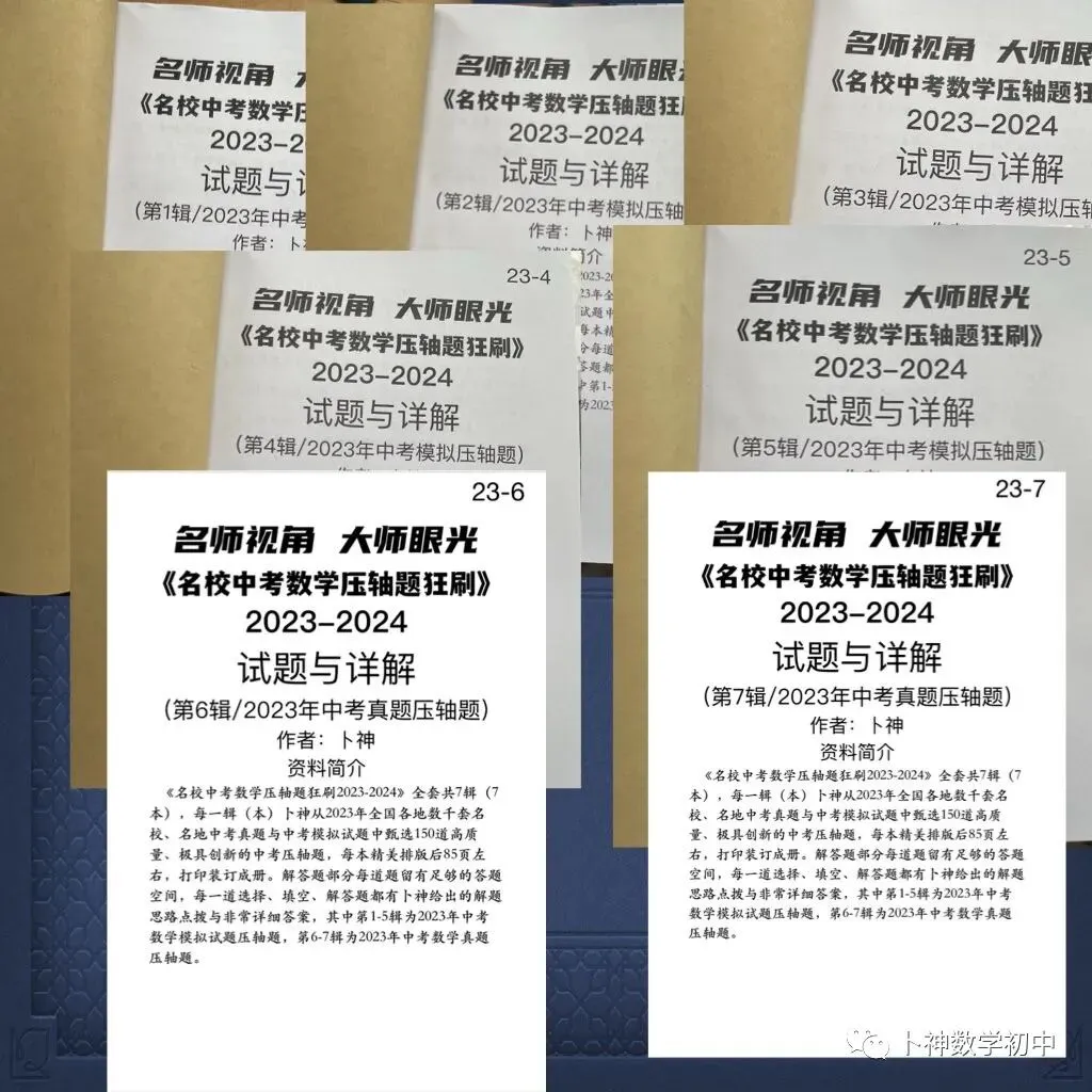 共28本名校中考数学压轴题狂刷2027隆重上线!2026-2023全国真题模拟压轴题/名师视角 大师眼光!-第37张图片-四季读书网