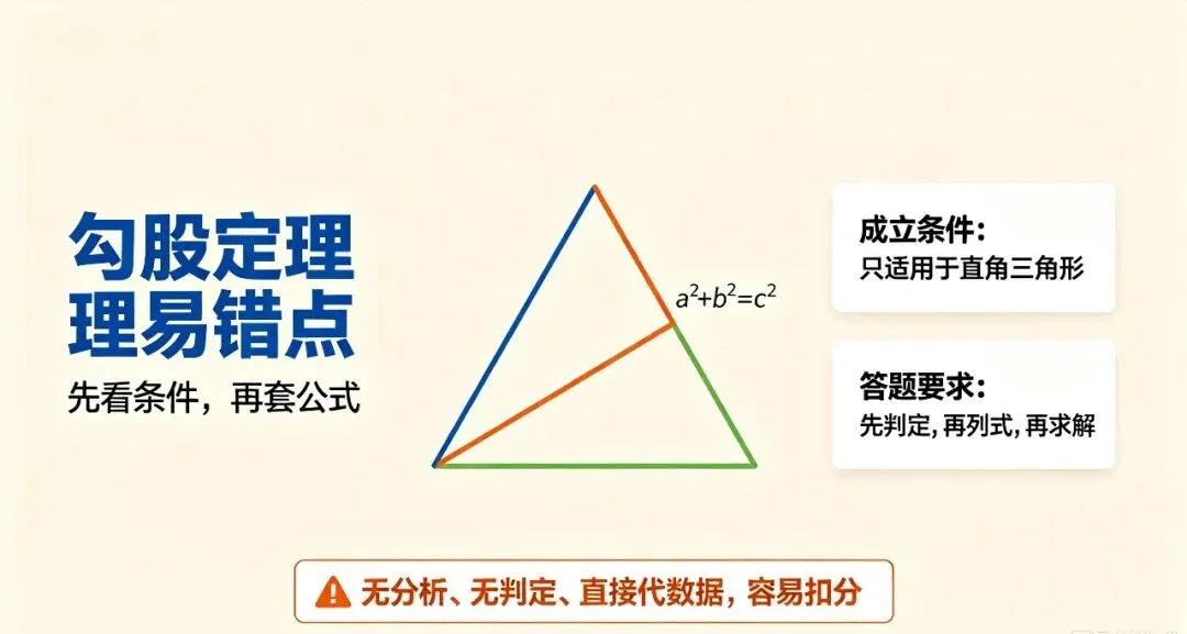 中考真题解析:勾股定理概念+成立条件+满分答题模板,告别基础丢分-第1张图片-四季读书网