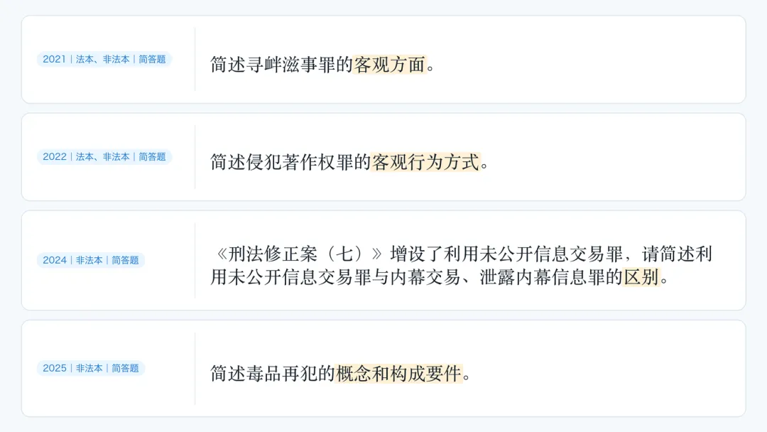 【法硕412分】用近5年真题给背诵定标准,「刑法分则」的正确背诵方式!-第3张图片-四季读书网