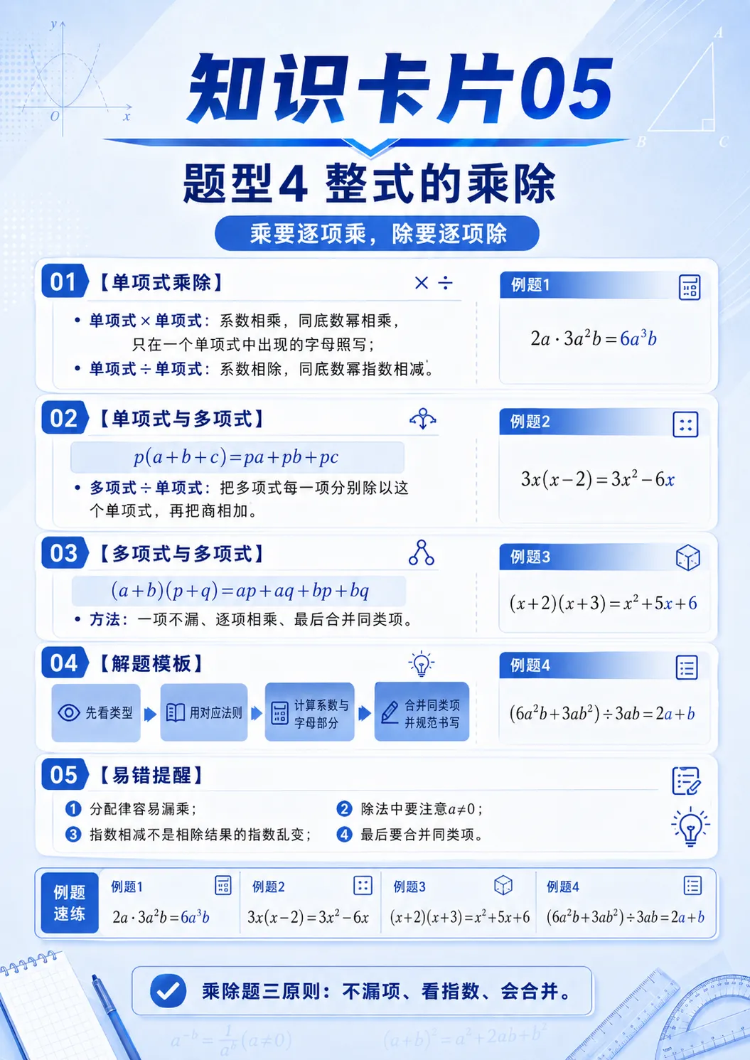 中考整式与因式分解十大题型-第4张图片-四季读书网