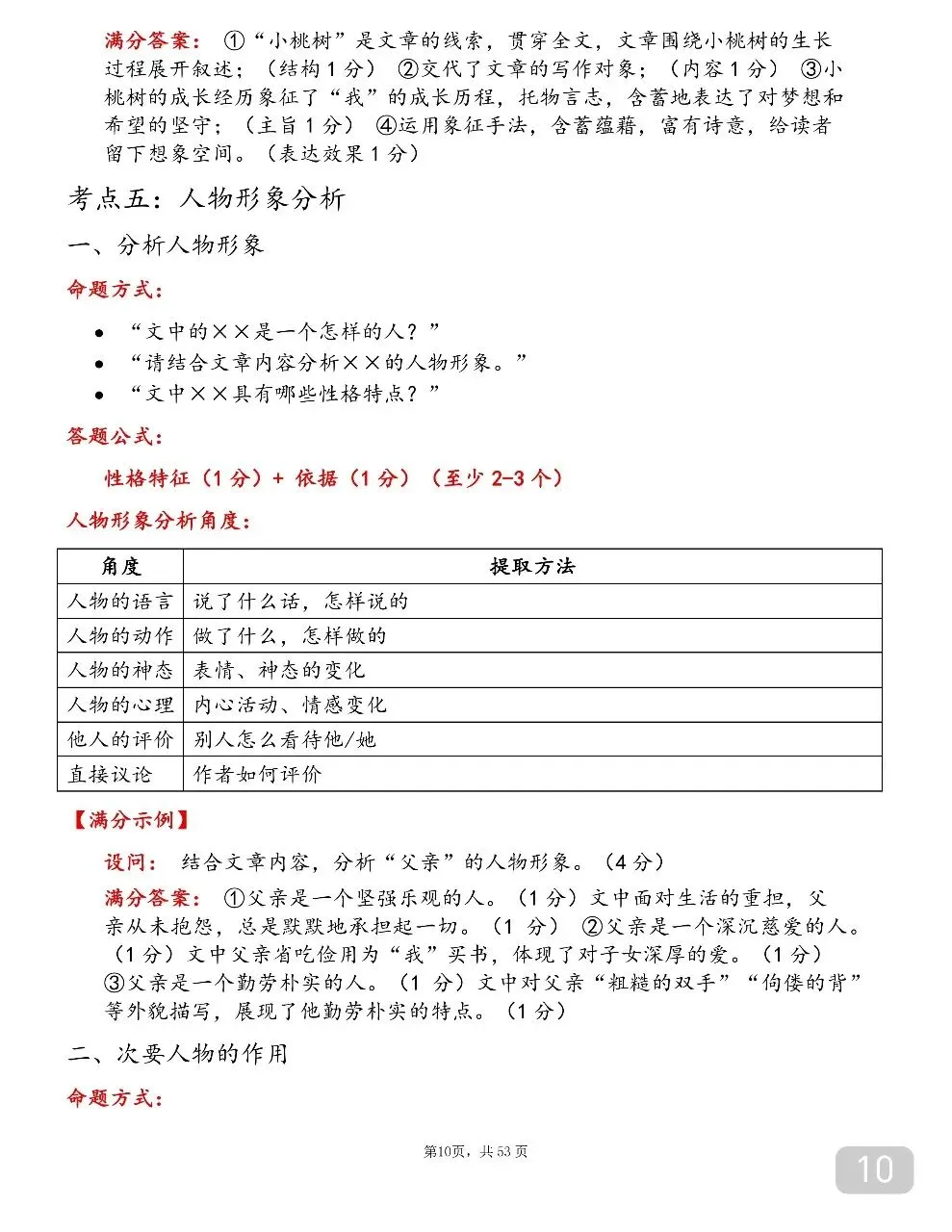 可以打印出来背诵的中考语文满分答题技巧,书上没有但特别好用!-第10张图片-四季读书网