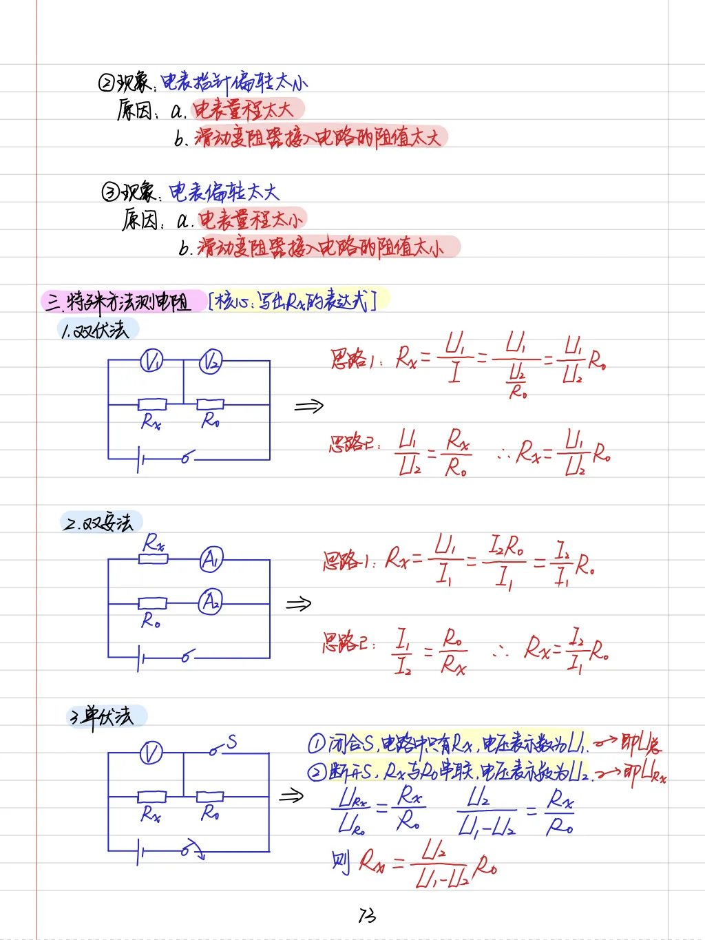 【中考物理全套资料】彩色手写学霸笔记,全章节整理--可下载 可打印-第32张图片-四季读书网
