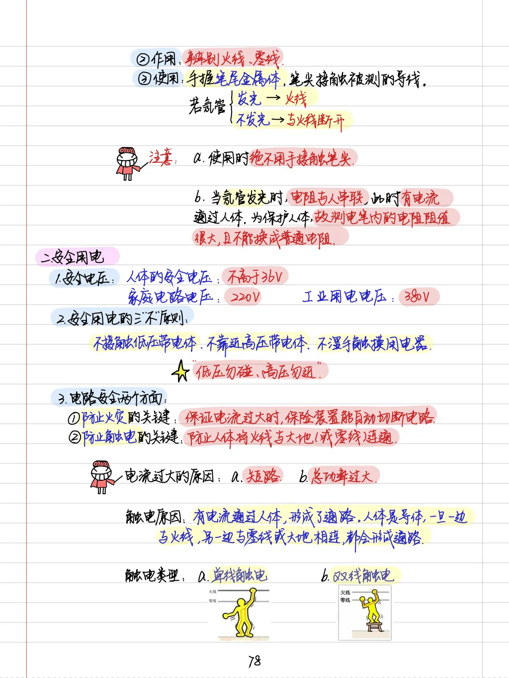 【中考物理全套资料】彩色手写学霸笔记,全章节整理--可下载 可打印-第37张图片-四季读书网