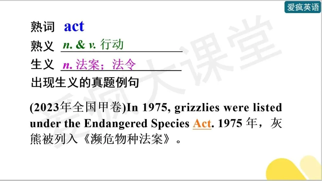 开学必备!近十年高考英语真题熟词生义全汇总-第30张图片-四季读书网 开学必备!近十年高考英语真题熟词生义全汇总-第30张图片-四季读书网