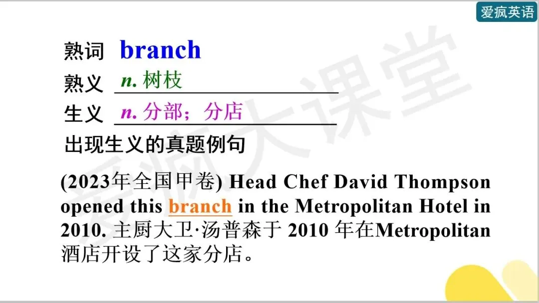 开学必备!近十年高考英语真题熟词生义全汇总-第48张图片-四季读书网 开学必备!近十年高考英语真题熟词生义全汇总-第48张图片-四季读书网
