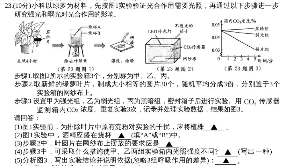 浙江中考(真题),近三年科学生物探究题比较(研究)解析-第1张图片-四季读书网 浙江中考(真题),近三年科学生物探究题比较(研究)解析-第1张图片-四季读书网