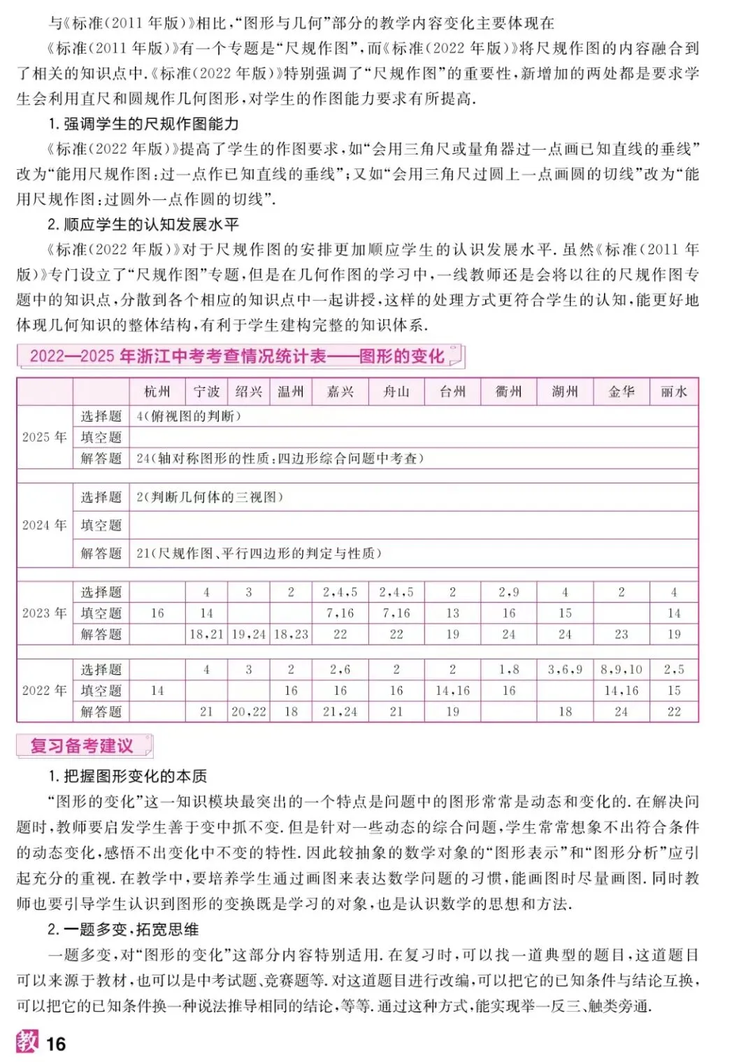 【学科指津】浙江中考数学考情概览-第17张图片-四季读书网