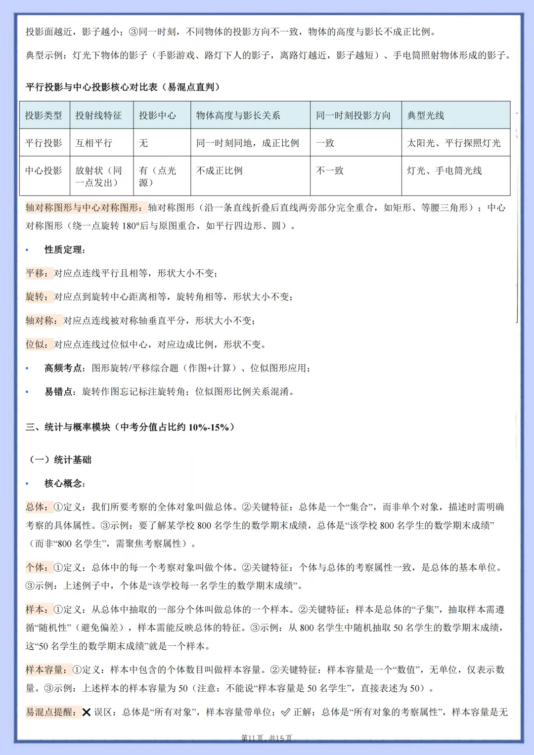 2026年最新版中考数学核心基础知识清单,有完整电子版可打印,建议家长转发收藏!-第12张图片-四季读书网