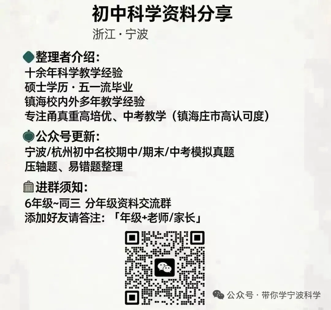 原卷非回忆版!2026浙江中考科学真题卷-第6张图片-四季读书网