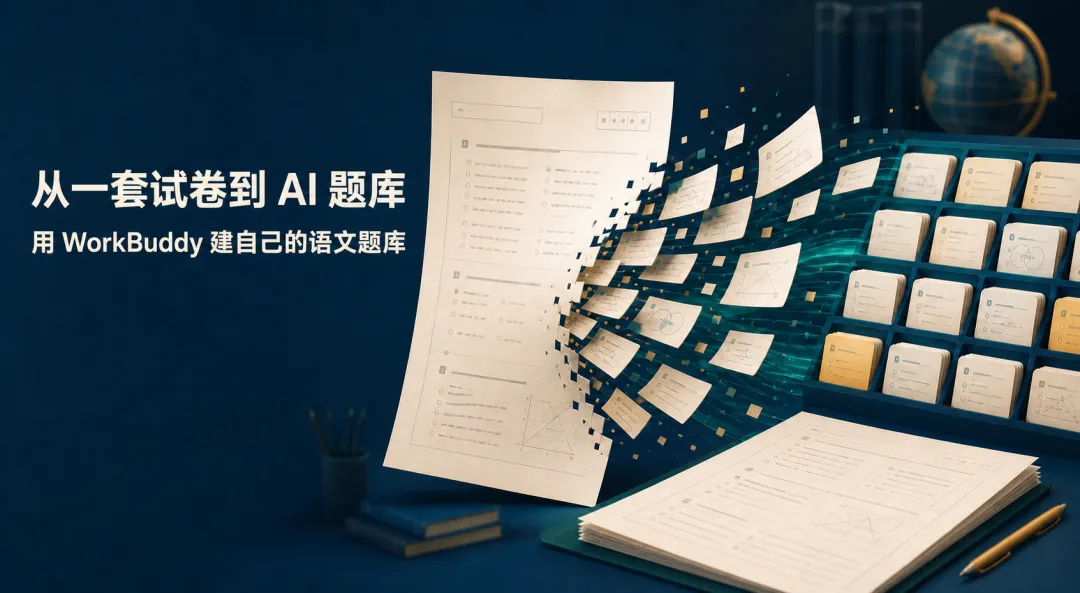 从一套试卷到 AI 题库:用 WorkBuddy 建自己的语文题库-第1张图片-四季读书网 从一套试卷到 AI 题库:用 WorkBuddy 建自己的语文题库-第1张图片-四季读书网
