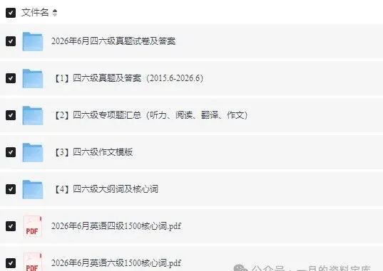 【英语六级真题】2026年6月六级真题试卷及答案解析已更新(全套试卷!)-第1张图片-四季读书网