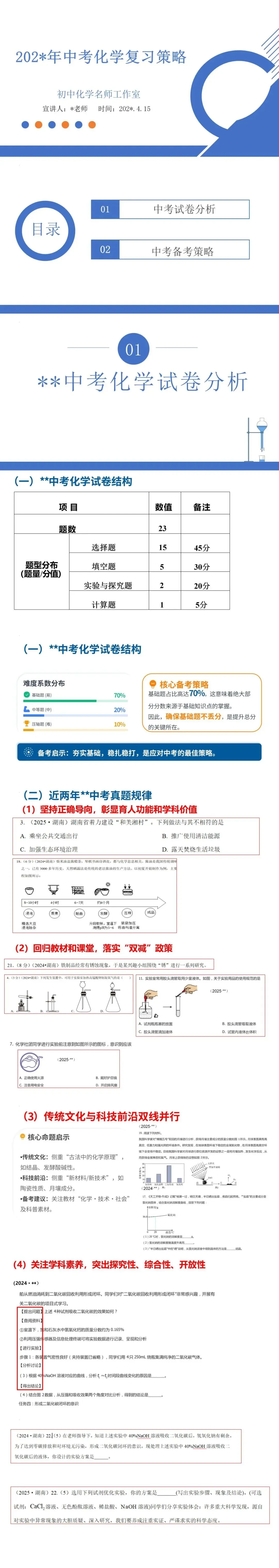 初中初三中考化学复习备考策略研讨交流讲座-第1张图片-四季读书网