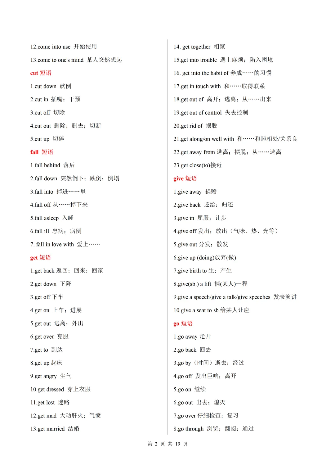中考英语高频必备:易错易混短语梳理(默写版+背诵版)-第23张图片-四季读书网
