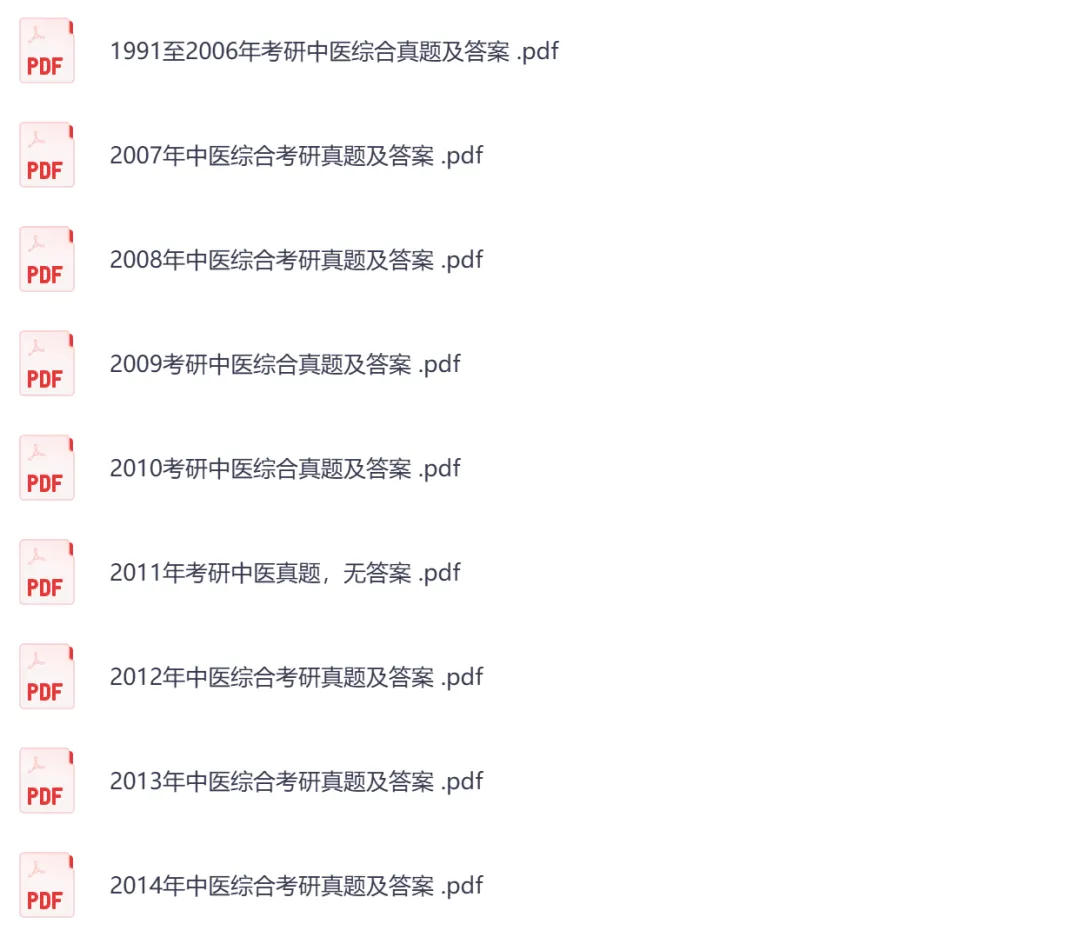 考研【中医综合307】初试真题到2026,含历年真题及答案解析-第2张图片-四季读书网