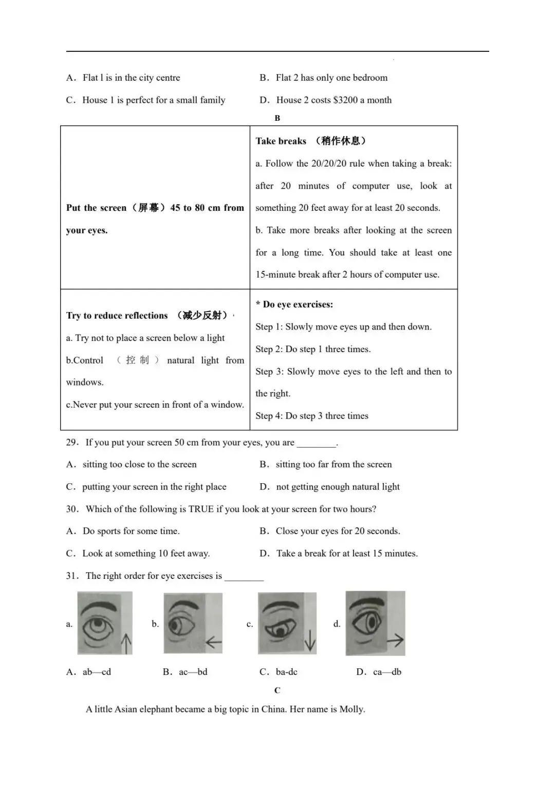 (译林版)2026年秋季七年级入学分班考试英语模拟卷03(含答案)-第4张图片-四季读书网 (译林版)2026年秋季七年级入学分班考试英语模拟卷03(含答案)-第4张图片-四季读书网