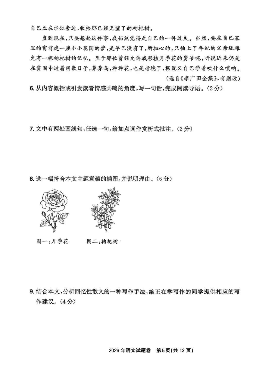 任务驱动成主流!2026 浙江中考语文真题解读 + 2027 备考指南-第6张图片-四季读书网 任务驱动成主流!2026 浙江中考语文真题解读 + 2027 备考指南-第6张图片-四季读书网
