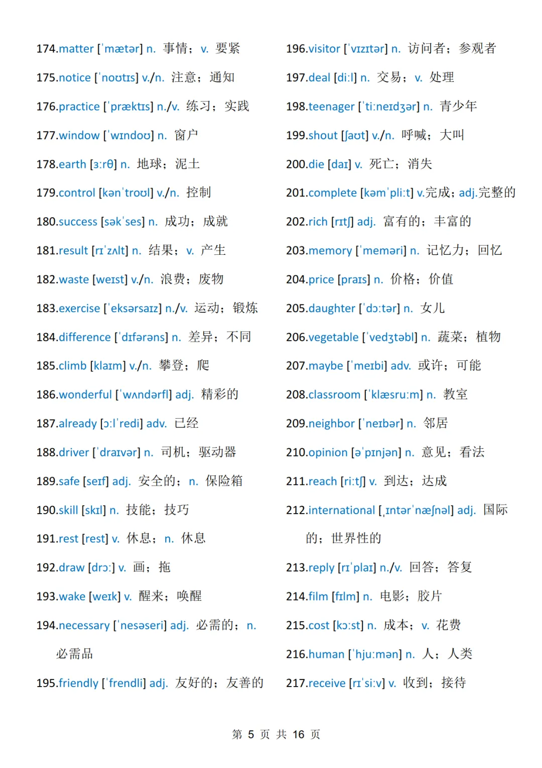 中考英语必背688个高频词-第6张图片-四季读书网