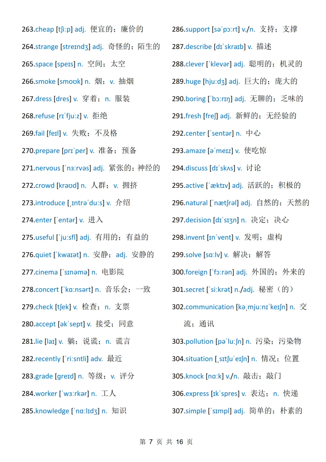 中考英语必背688个高频词-第8张图片-四季读书网