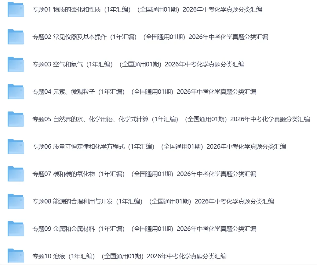 2026年《中考化学真题分类汇编》 全国通用-第1张图片-四季读书网