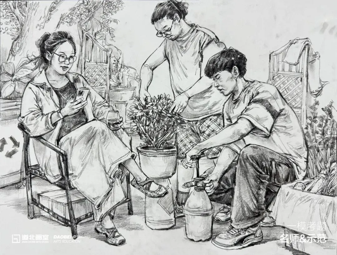 步履不停|一模考试 名师真题示范 在反复打磨中沉淀绘画实力-第20张图片-四季读书网