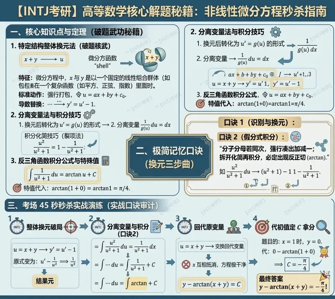 微分方程换元降次_数一填空14_考研真题2024-第1张图片-四季读书网