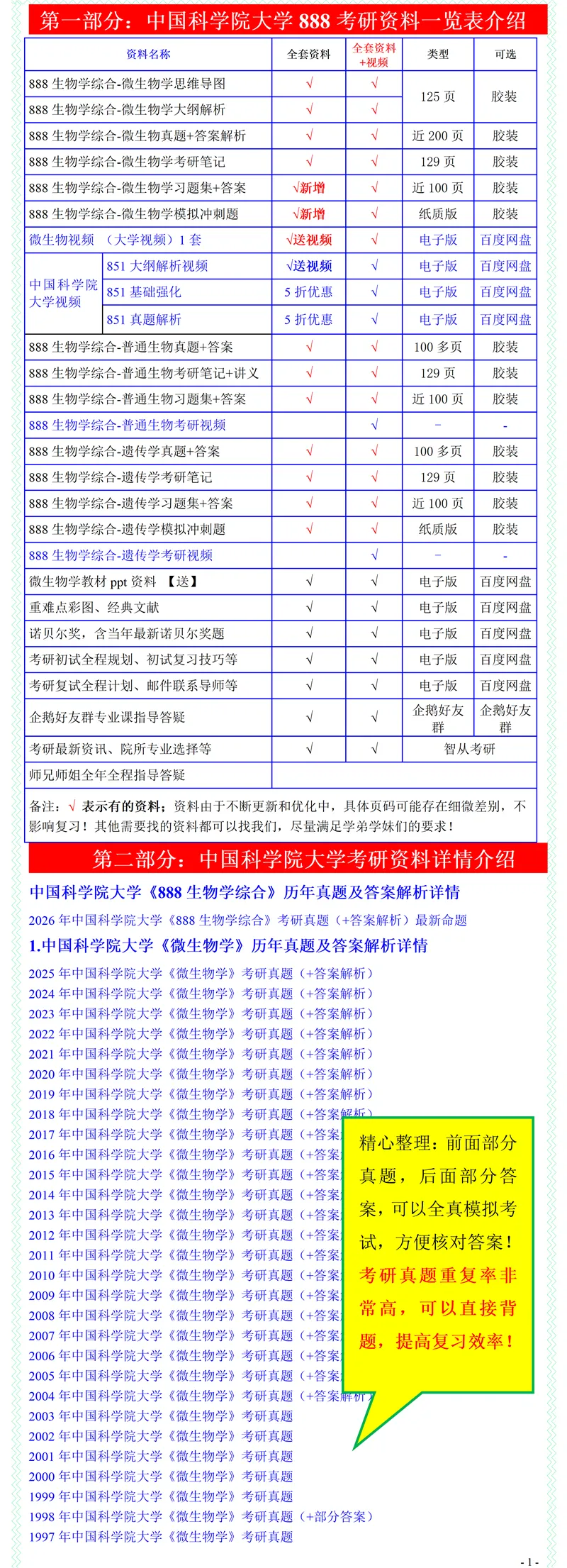2027中国科学院大学888生物学综合考研真题答案笔记习题模拟大纲解析讲义-第3张图片-四季读书网
