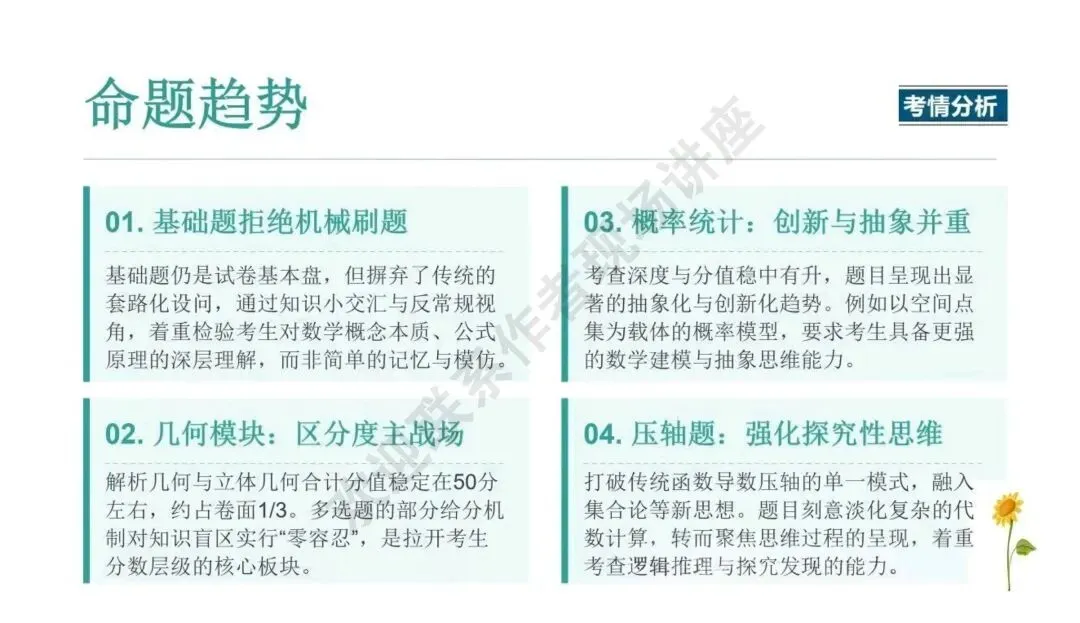 备考讲座:2026年高考数学全国Ⅰ卷试卷评析及2027届备考策略-第36张图片-四季读书网