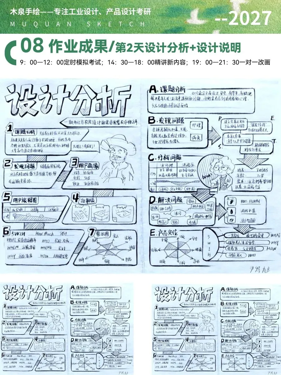 【暑假快题16天模拟考试12天,完成快题532套】27考研暑假快题成果,每天9:00-12:00定时,19:00-21:00老师一对一改画-第49张图片-四季读书网