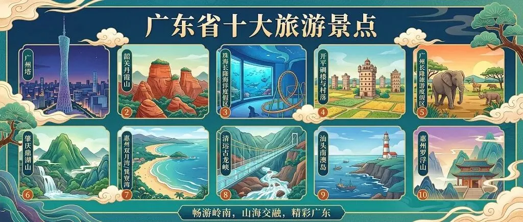 岭南风华,山海交融:广东省十大经典旅游景点全攻略