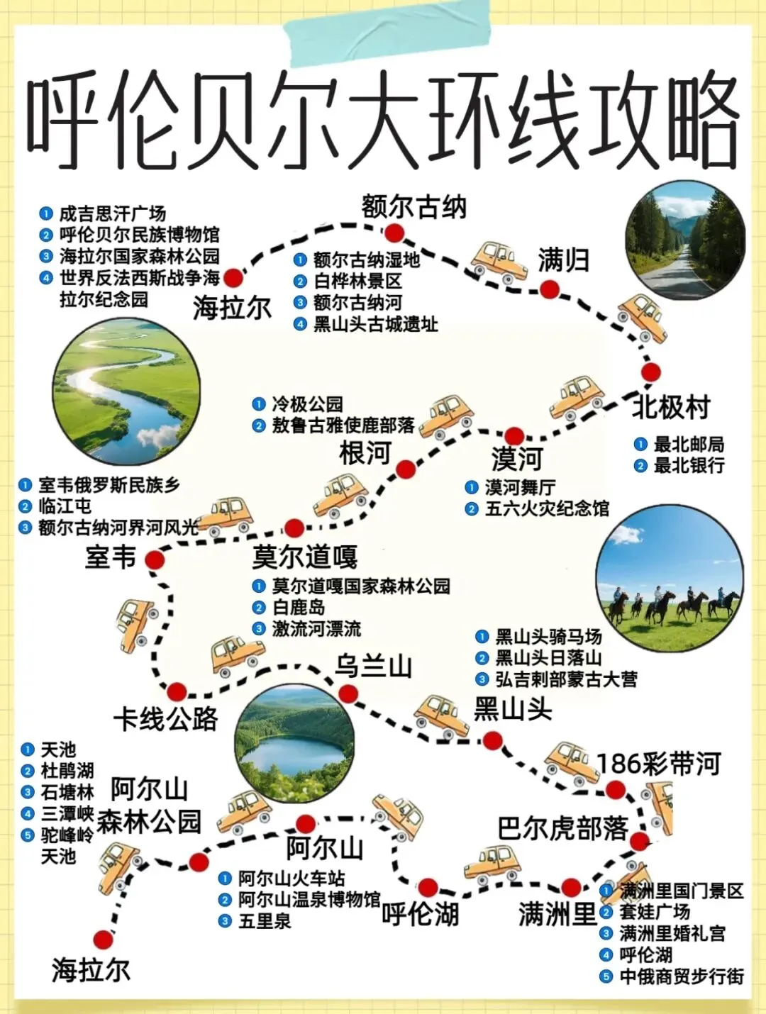 太原出发|呼伦贝尔大草原六天五晚旅游攻略,照着走不踩雷!