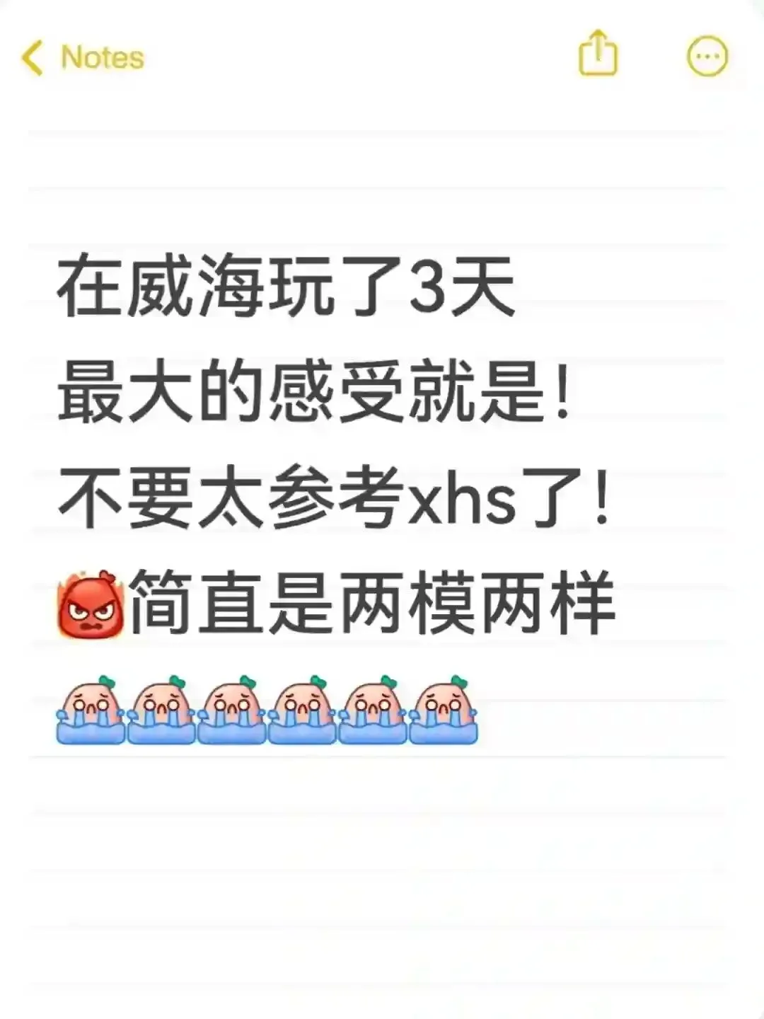 对自己做的威海旅游攻略满意到睡不着